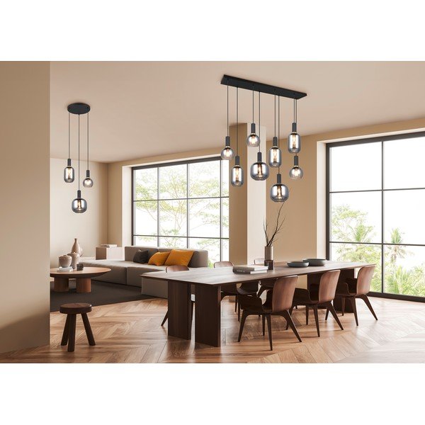 Melna piekaramā lampa ar stikla abažūru Diva – Trio-image-3