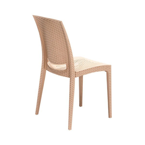Bēšs mākslīgās rotangpalmas dārza pusdienu komplekts 4 personām Rattan – Floriane Garden-image-4
