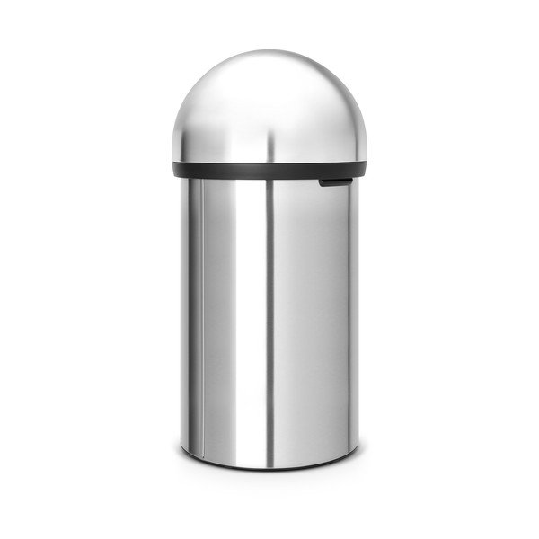 Matētas sudraba krāsas tērauda atkritumu tvertne 60 l Push Bin – Brabantia-image-2