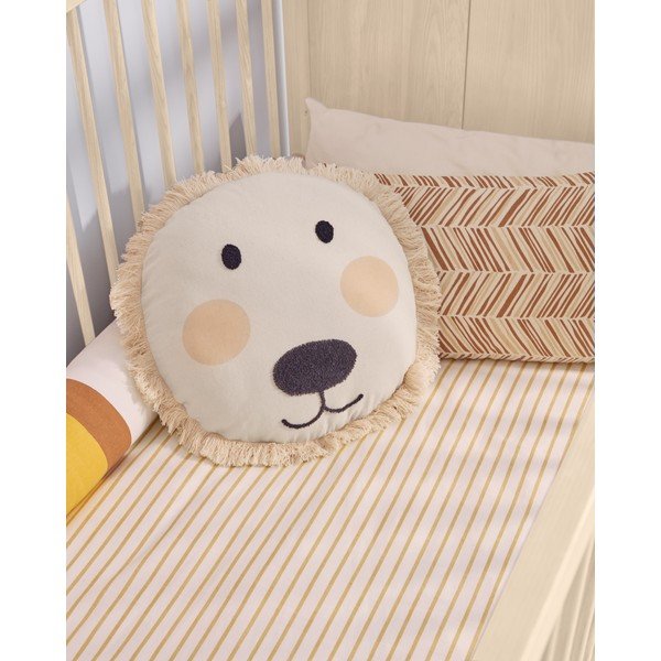Bēšs bērnu spilvena pārvalks no kokvilnas Kave Home Uriana, ø 45 cm-image-4
