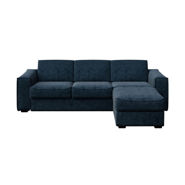 Tumši zils stūra dīvāns Mesonica Munro, labais stūris, 308 cm
