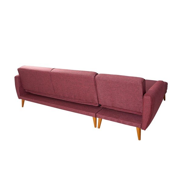 Bordo izvelkamais stūra dīvāns Aria – Balcab Home-image-3