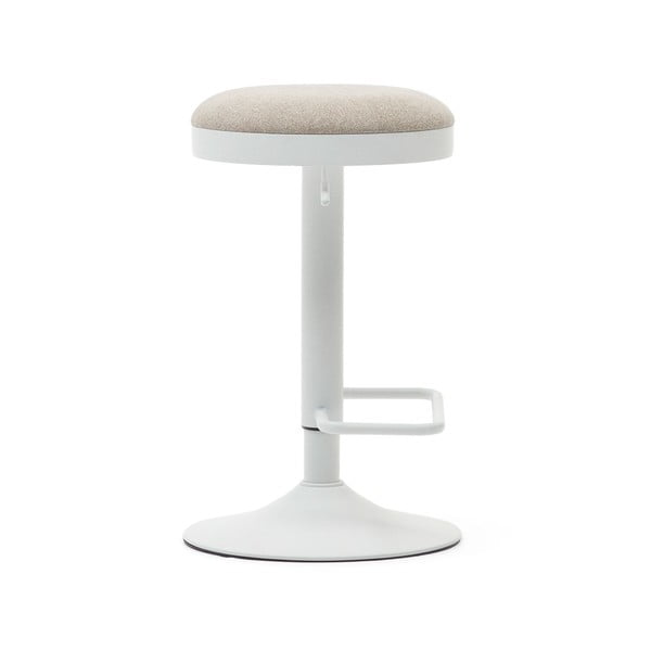 Bēšas polsterētas bāra taburetes ar regulējamu augstumu (2 gab.) (sēdekļa augstums 53,5 cm) Zaib – Kave Home-image-3