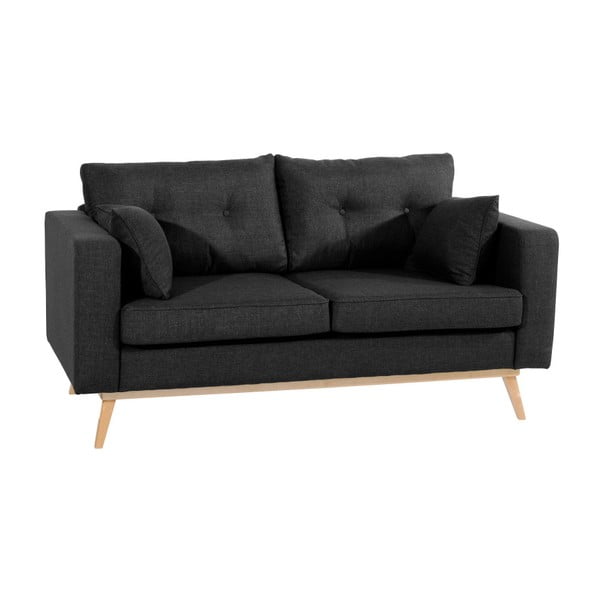 Melns divvietīgs dīvāns Max Winzer Tomme