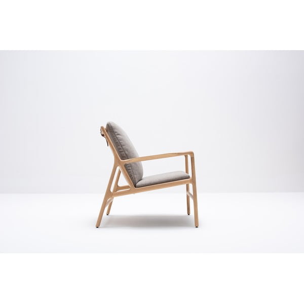 Pelēks/dabīga toņa atpūtas krēsls Dedo – Gazzda-image-4