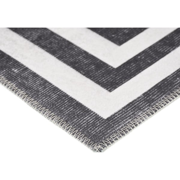 Balts/pelēks mazgājams paklājs 150x80 cm – Vitaus-image-2