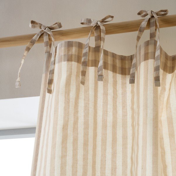 Bēšs aizkars 140x229 cm Zanzibar Woven Stripe – Pineapple Elephant-image-2