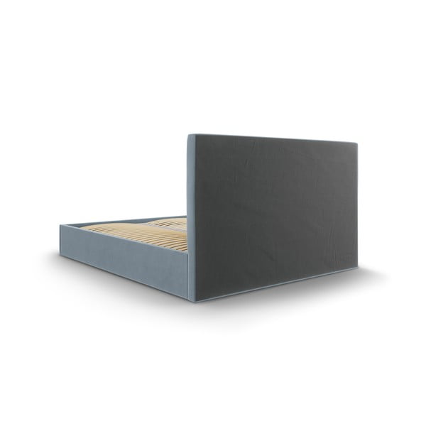 Gaiši zila samta divguļamā gulta Mazzini Beds Juniper, 180 x 200 cm-image-4