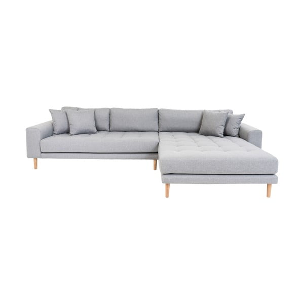 Pelēks stūra dīvāns (labais stūris) Lido – House Nordic