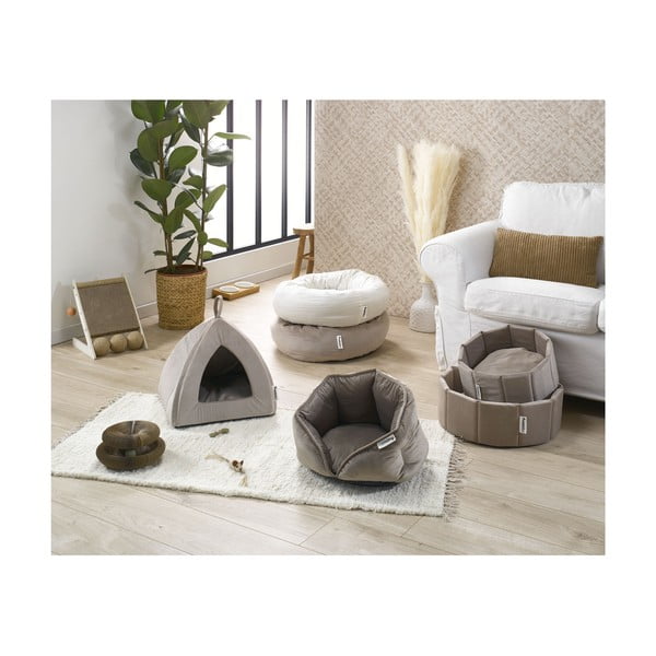 Krēmkrāsas gulta suņiem ø 40 cm – Love Story-image-2