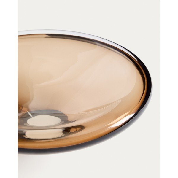 Bēša stikla bļoda ø 27 cm Zolira – Kave Home-image-4