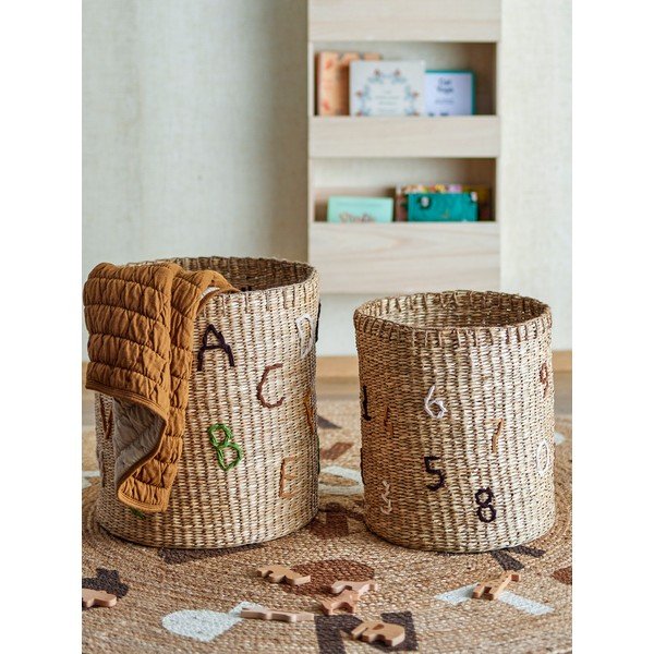 Dabīga toņa bērnu rotaļlietu grozi no jūraszāles (2 gab.) ø 35x38 cm Dinne – Bloomingville Mini-image-3