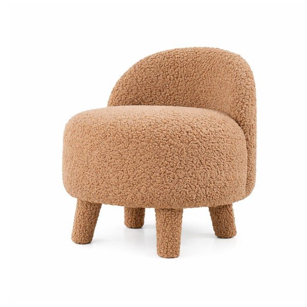 Brūns bērnu atpūtas krēsls no buklē auduma Moouv – Artie
