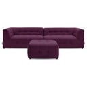 Tumši violets dīvāns 324 cm Kleber – Bobochic Paris