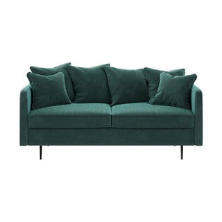 Tumši zaļš samta dīvāns Ghado Esme, 176 cm