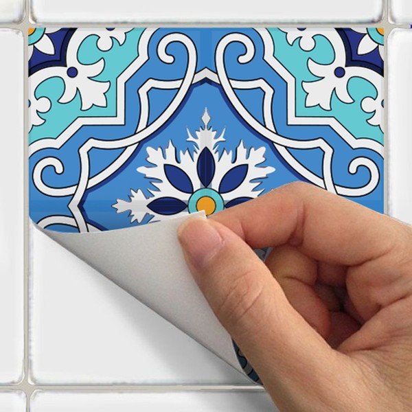 24 sienas uzlīmju komplekts Ambiance Wall Stickers Tiles Flamenco, 10 x 10 cm-image-3