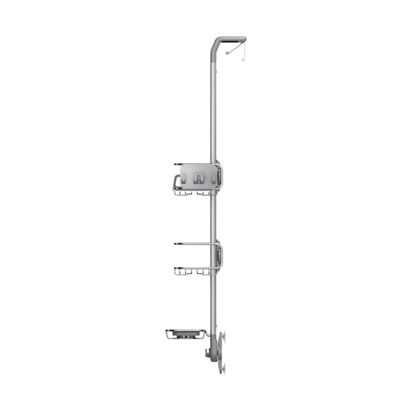 Pelēks pašturošs metāla vannas istabas plaukts – simplehuman-image-4
