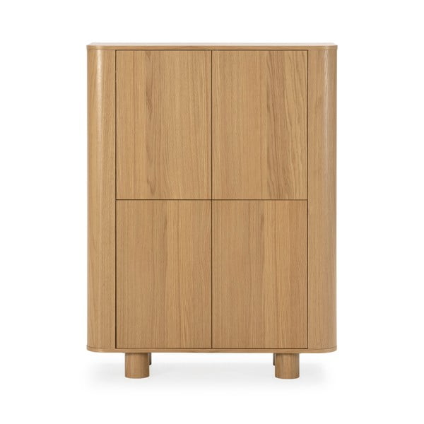 Dabīga toņa skapītis ar ozolkoka imitāciju 100x133x40 cm Padoc – MOME