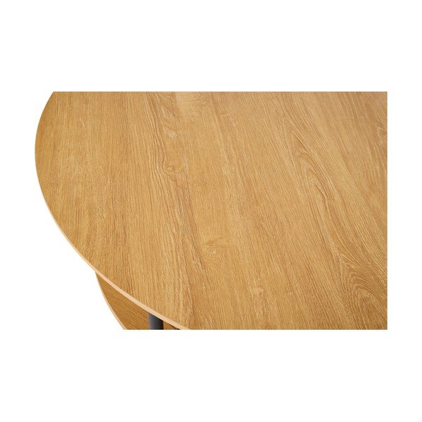 Dabīga toņa apaļš žurnālgaldiņš ar ozolkoka imitāciju ø 80 cm Pensacola – Unique Furniture-image-3