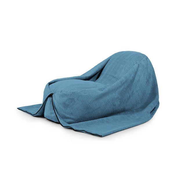 Zils velveta bērnu sēžammaiss Cocoon 120 – SLOWDOWN