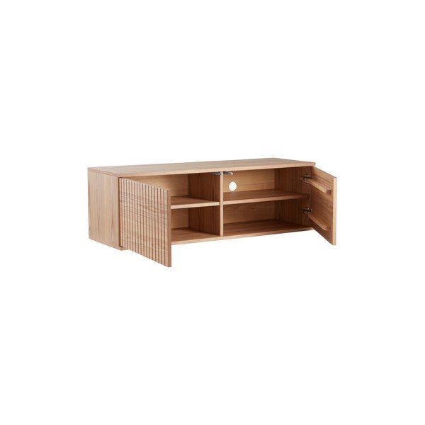 Dabīga toņa TV galdiņš ar oškoka imitāciju 120x38x40 cm Sandviken – Jotex-image-2