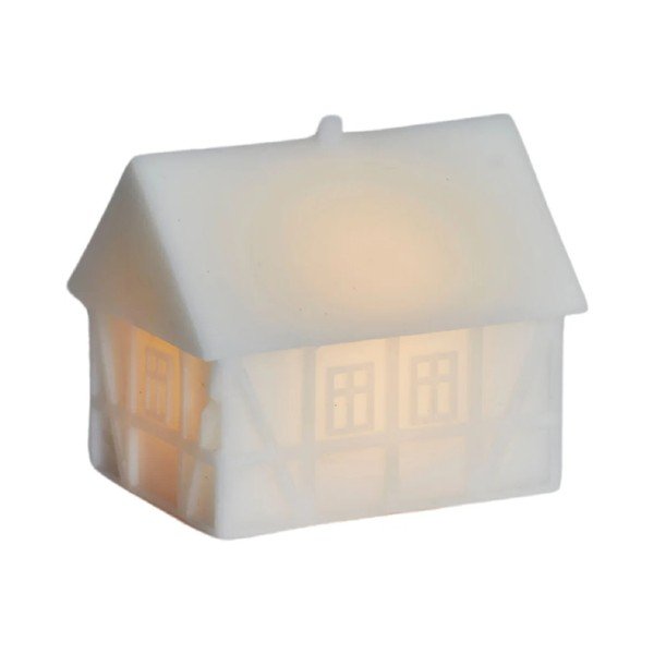 Balts gaismas dekors uz baterijām Copenhagen Half-Timbered House – Sirius