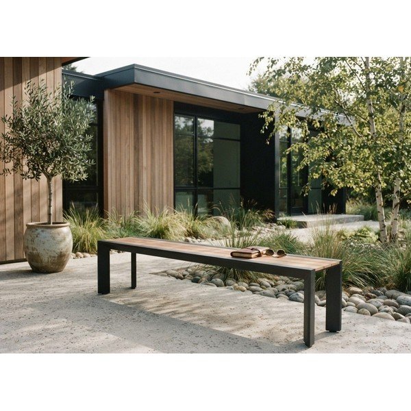 Tumši pelēks/brūns metāla dārza sols Silea – Garden Pleasure-image-1