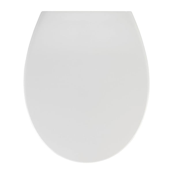 Balts tualetes poda sēdeklis ar vieglu aizvēršanu Wenko Samos, 44,5 x 37,5 cm