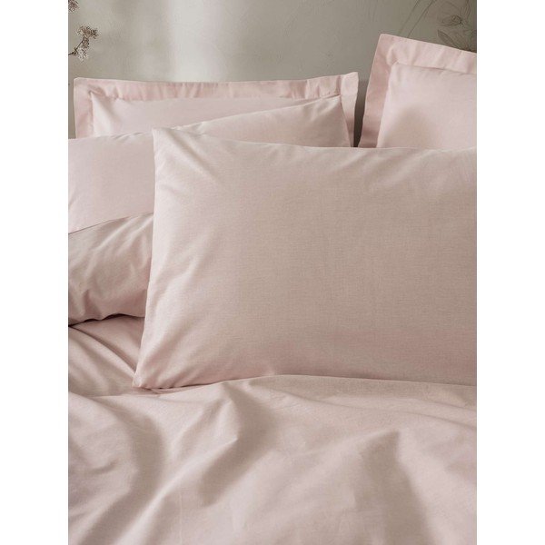 Dūmakaini rozā vienguļamā gultas veļa 200x140 cm Plain  – Mijolnir-image-2