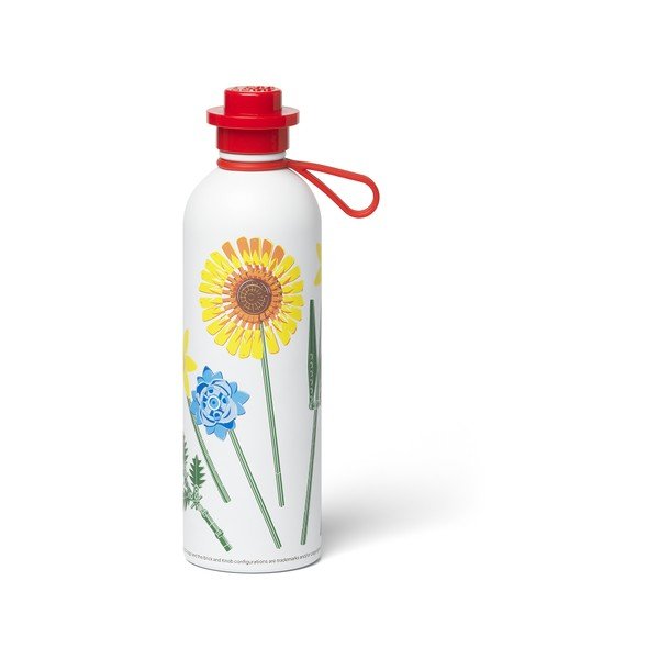 Sarkans/balts metāla bērnu termoss 560 ml Botanicals – LEGO®