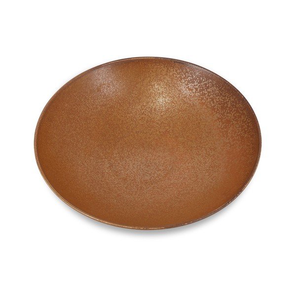Brūns zupas porcelāna šķīvis ø 26 cm Ovio – BonBistro-image-1