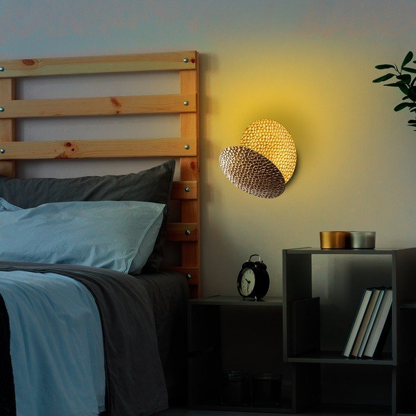 Zelta krāsas LED sienas lampa ø 21 cm Yosma – Opviq lights-image-2