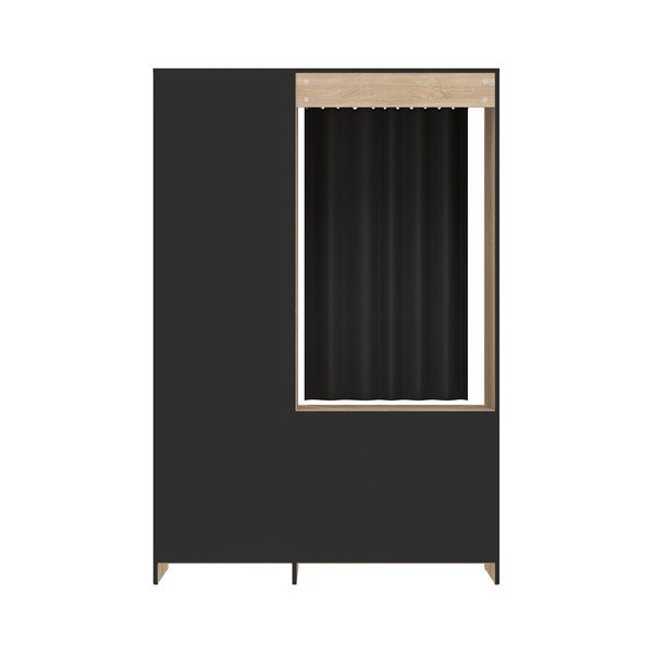 Melns ozolkoka skapis 122x182 cm Jungo - TemaHome -image-3
