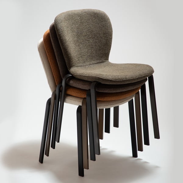 Krēmkrāsas polsterēts pusdienu krēsls Heap – DAN-FORM Denmark-image-1