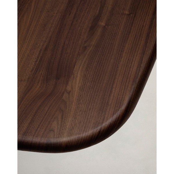 Ēdamgalds ar riekstkoka imitāciju 121x121 cm Melvar – Kave Home-image-4