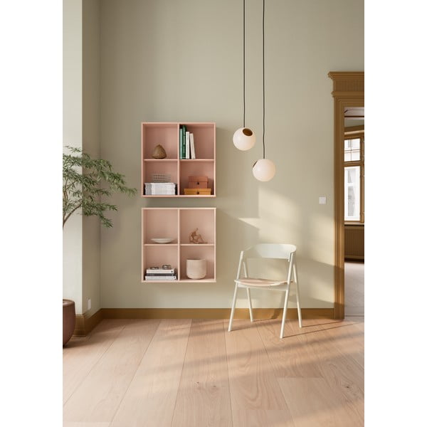 Rozā piekarināms grāmatplaukts 70x70x27 cm Mistral – Hammel Furniture-image-1