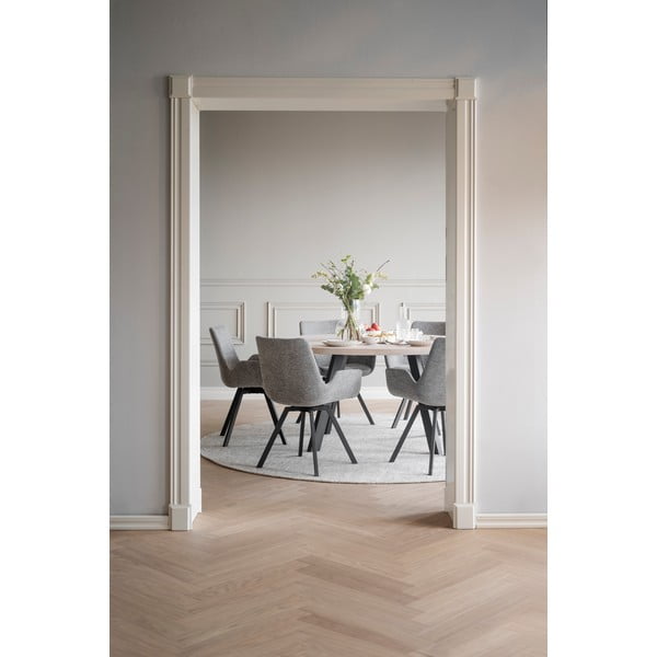 Pelēki polsterēti ēdamistabas krēsli (2 gab.) Norwell – Rowico-image-2