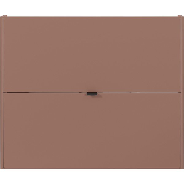 Brūns atverams/piekarināms apavu plaukts ar ozolkoka imitāciju 100x83x18 cm Ameca – Germania-image-2