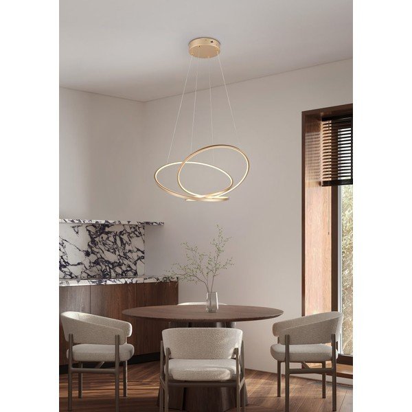 Zelta krāsas LED piekaramā lampa ar regulējamu spilgtumu Darvin – Trio-image-1
