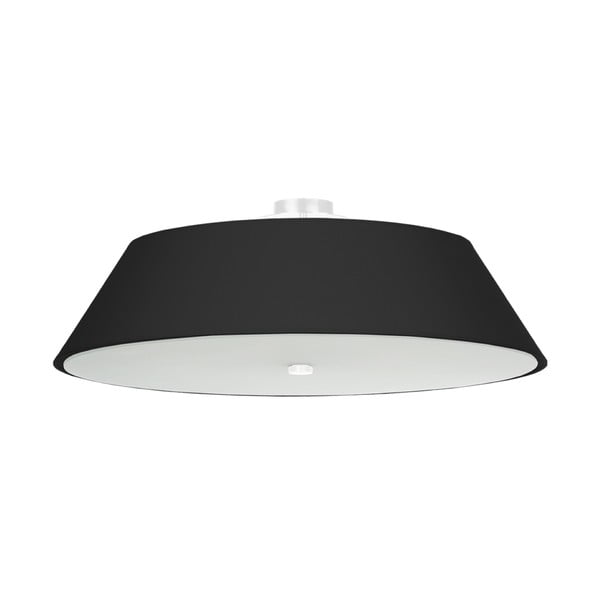 Melna griestu lampa ar auduma abažūru ø 70 cm Hektor – Nice Lamps
