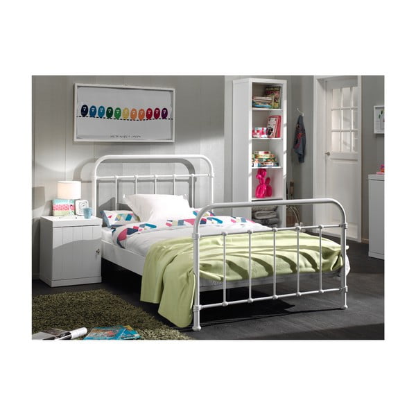 Balta metāla bērnu gulta Vipack New York, 120 x 200 cm-image-2