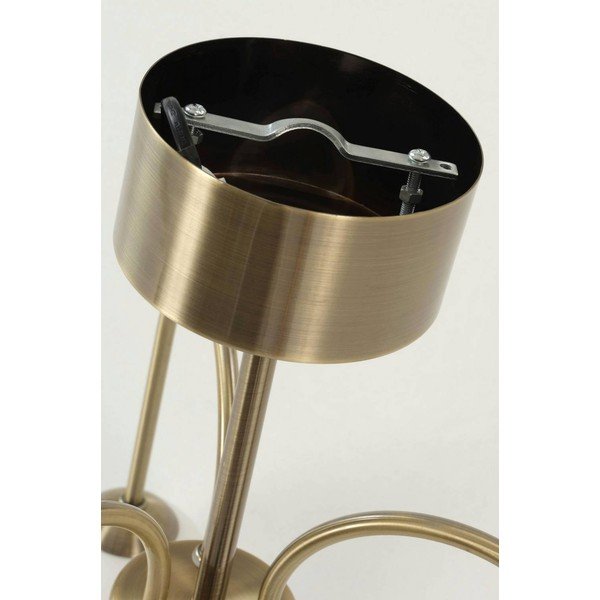 Balta/misiņa krāsas griestu lampa no opāla stikla ar regulējamu spilgtumu ø 42 cm Marne – Jotex-image-4