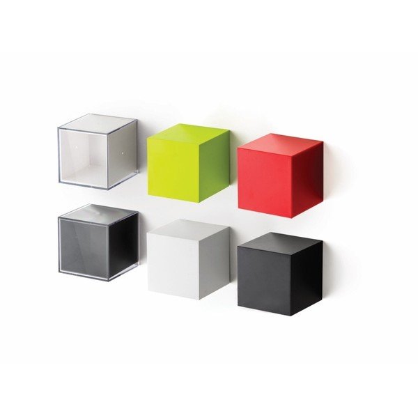 Balta sienas kaste (slēgta) ar caurspīdīgu vāku Qualy Pixel Cube-image-4