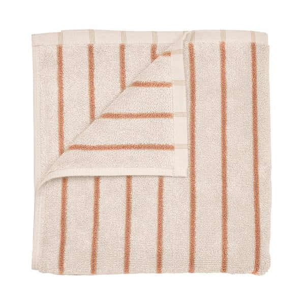 Oranžs/bēšs frotē dvielis no organiskās kokvilnas  50x100 cm Arto – Blomus