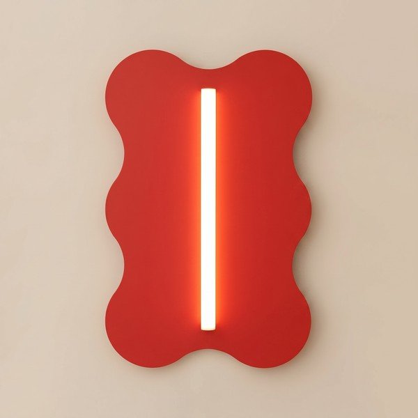 Sarkana metāla sienas lampa KLOVER – Thoro-image-2