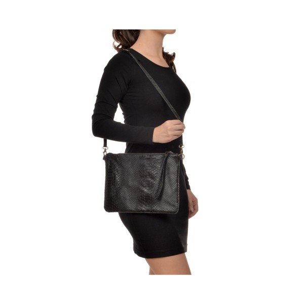 Melna ādas somiņa Luisa Vannini Dahlia Black Black-image-4