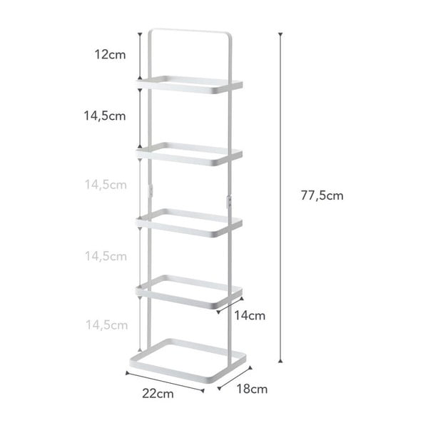 Balts metāla apavu statīvs Tower Shoe Rack – YAMAZAKI-image-4