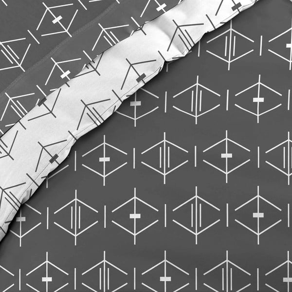 Tumši pelēks vienguļamais kokvilnas segas pārvalks 140x200 cm Aristide – douceur d'intérieur-image-2