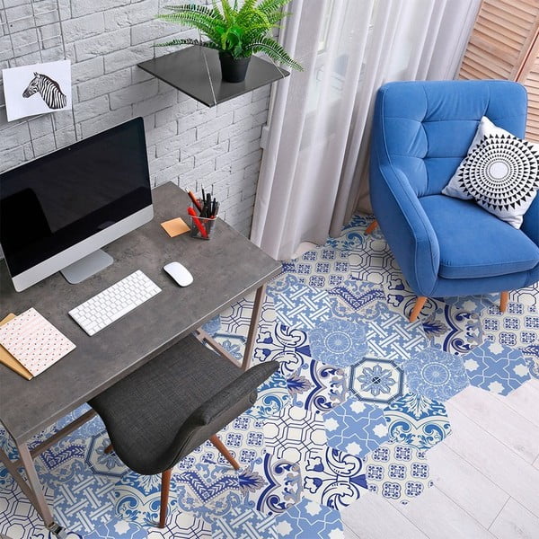 10 ūdensizturīgu grīdas uzlīmju komplekts Ambiance Ursulina, 20 x 18 cm-image-1