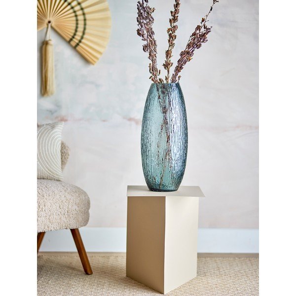 Pelēka stikla rokām darināta vāze (augstums 50 cm) Brock – Bloomingville-image-2
